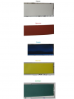 Фотографии отрезков термоусаживаемых трубок ТТУ 25/12,5 красного, синего, белого, зелёного и жёлтого цветов производства ИЭК