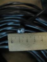 Фотография сечения силового алюминиевого кабеля АВВГнг 2х4 для стационарной групповой прокладки