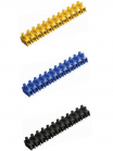 Изображение цветных винтовых зажимов ЗВИ-80 нг производства компании ИЭК из полистирола