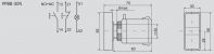 Изображение из заводского каталога ИЭК с электрической схемой и габаритными размерами кнопки PPBB-30N