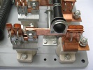 Фотография бокового вида трёхполюсного разрывного рубильника РПС 2 на номинальный ток 250 ампер