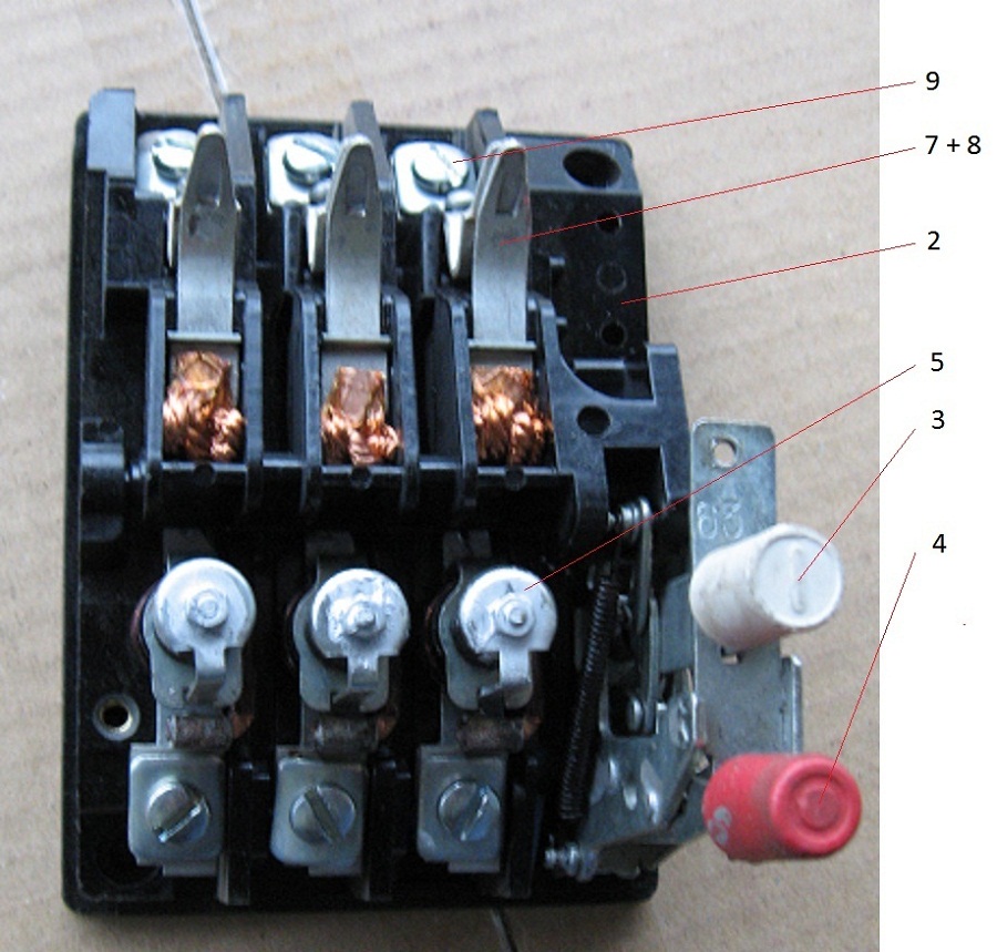 Устройство (принцип действия) автоматического выключателя АП50Б 2МТ или 3МТ